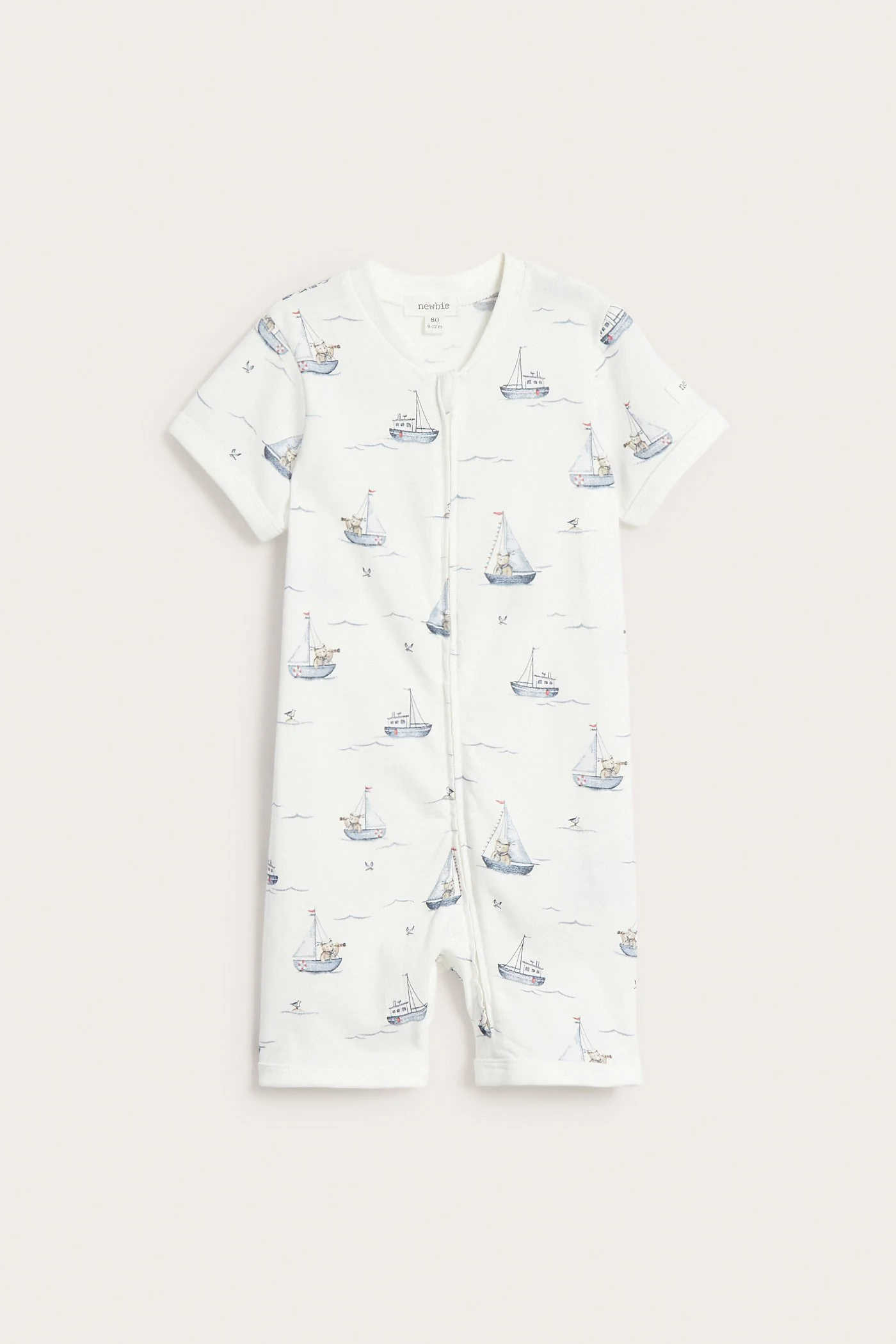 Baby white sailboat pyjamas