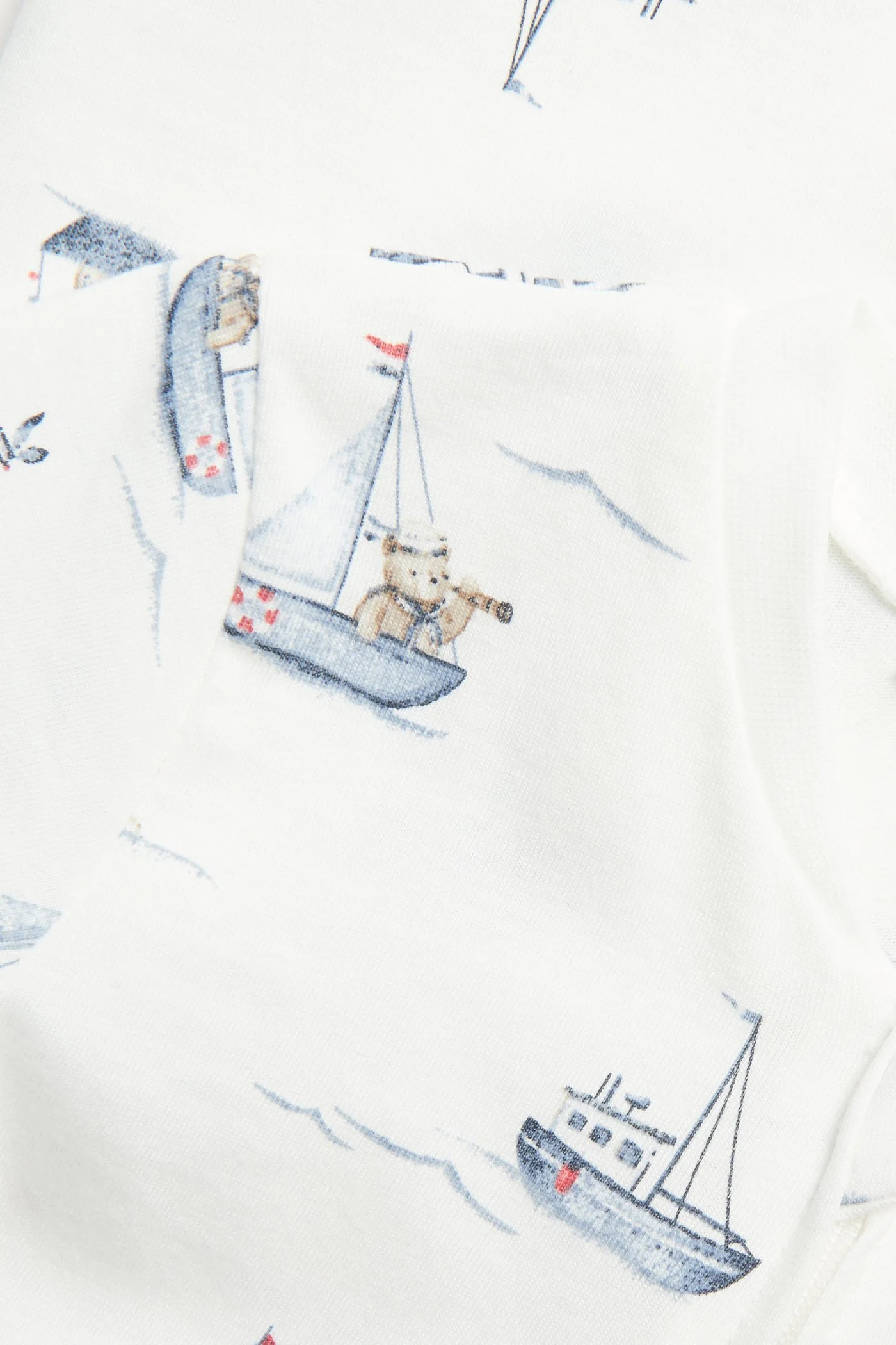Baby white sailboat pyjamas - Image 2