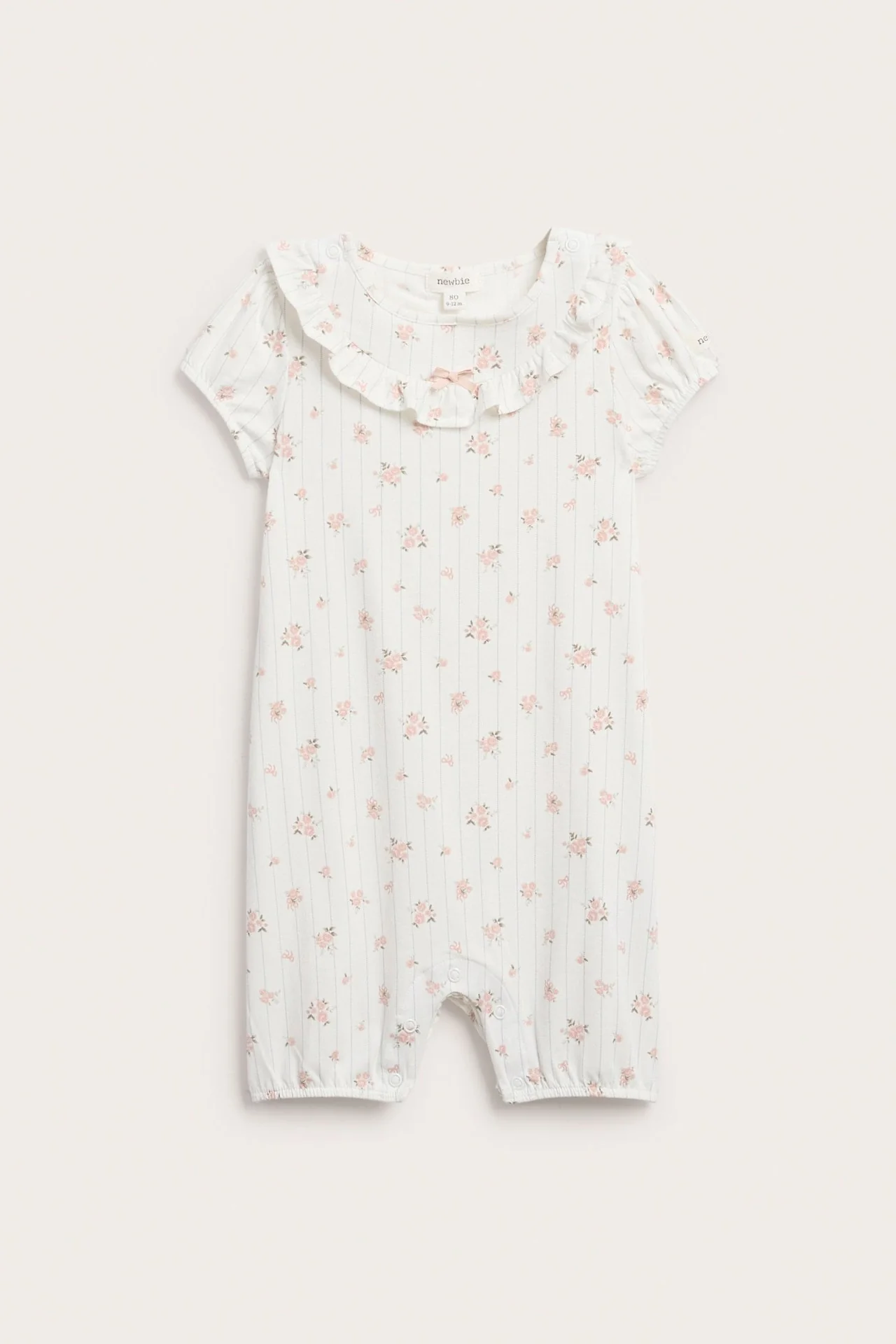 Baby floral pyjamas with frills