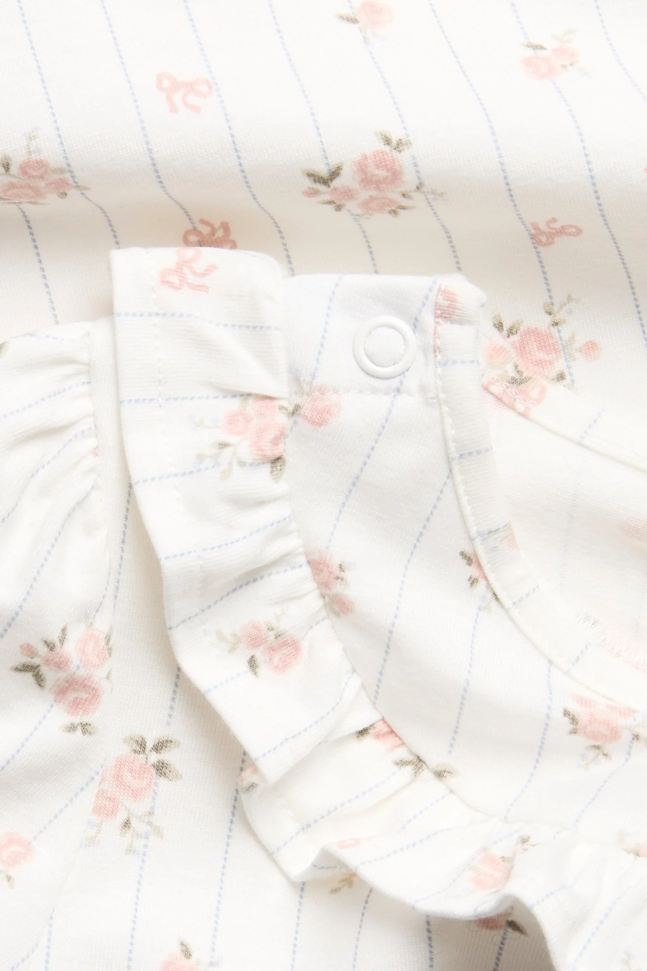 Baby floral pyjamas with frills - Image 2