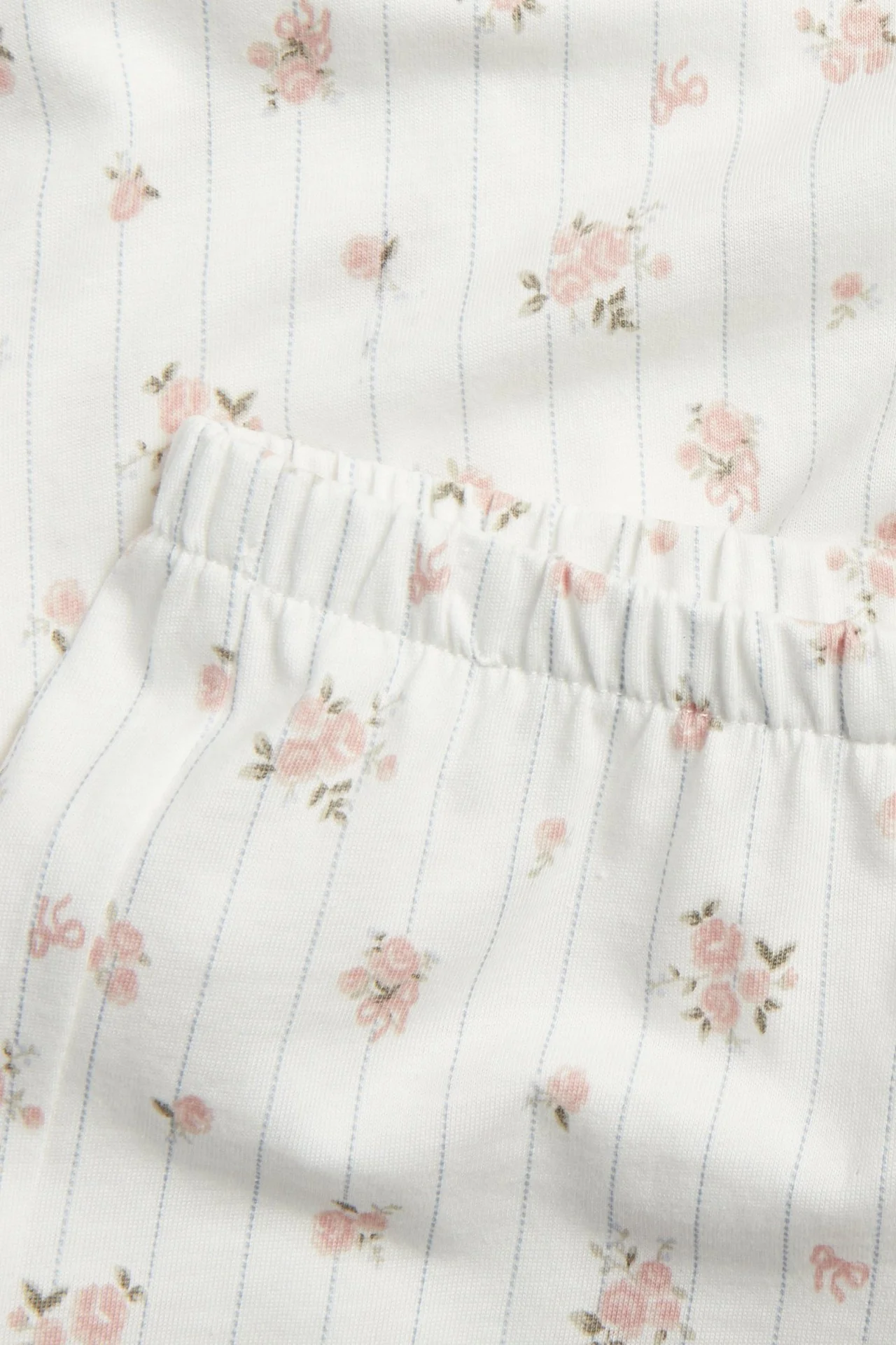 Kids floral pajama set with frill - Image 2