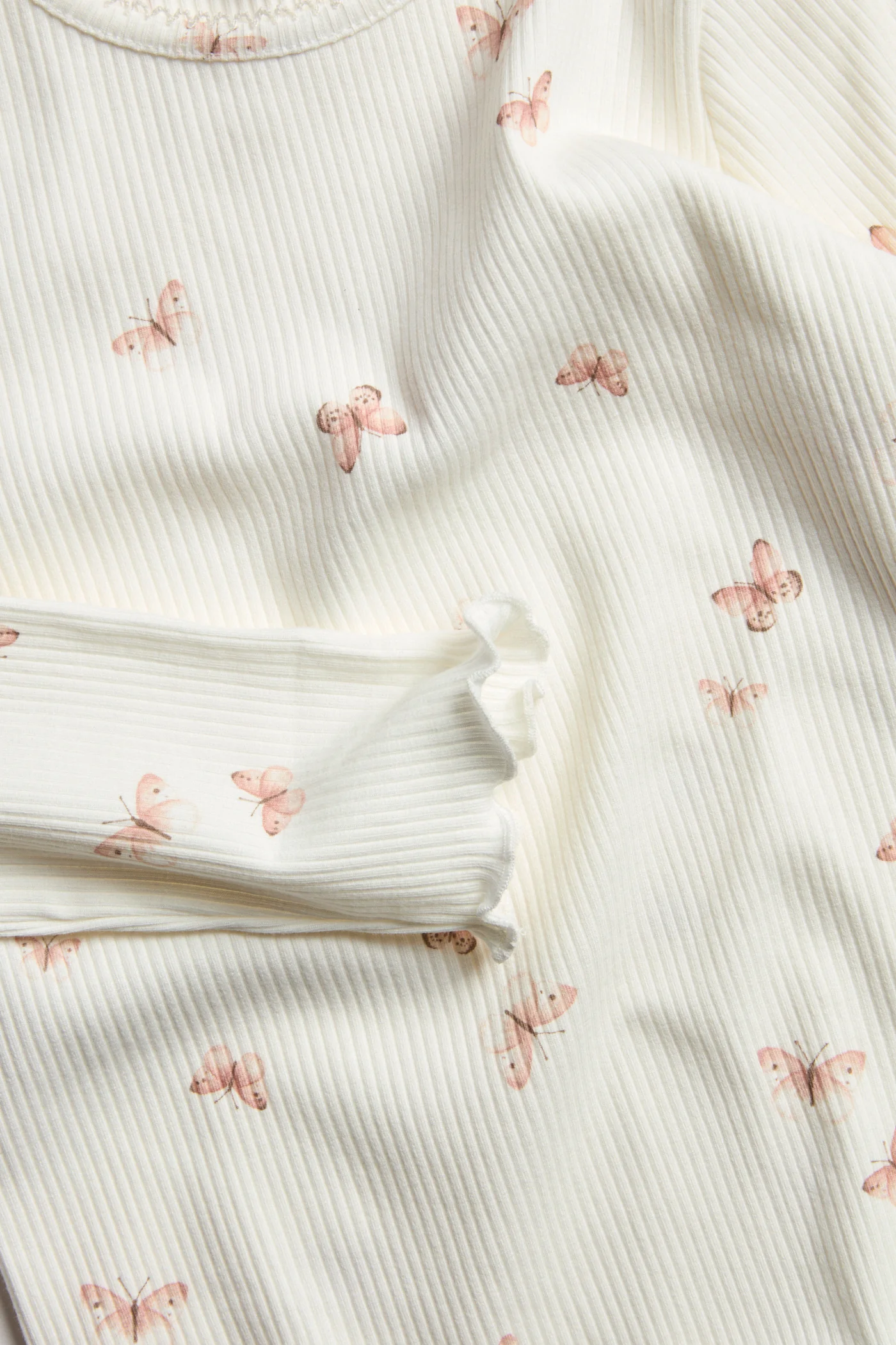 Baby & kids white top with butterfly print - Image 3