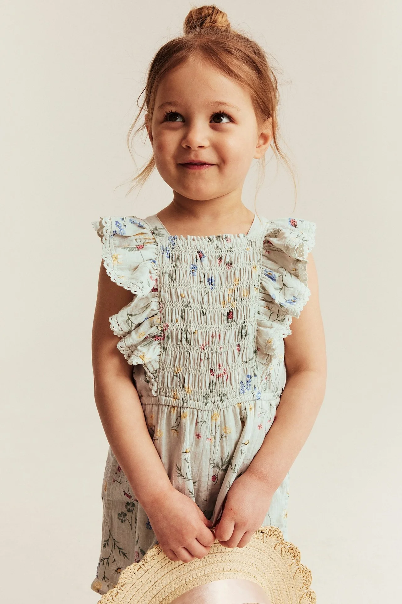 Kids floral woven jumpsuit - Image 3