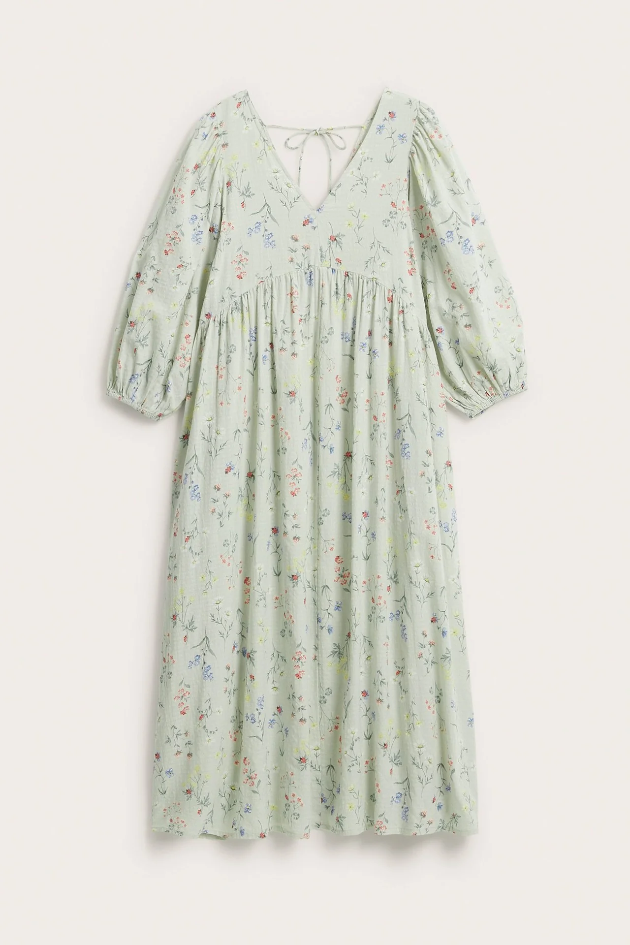 Women’s green floral cotton dress - Image 2