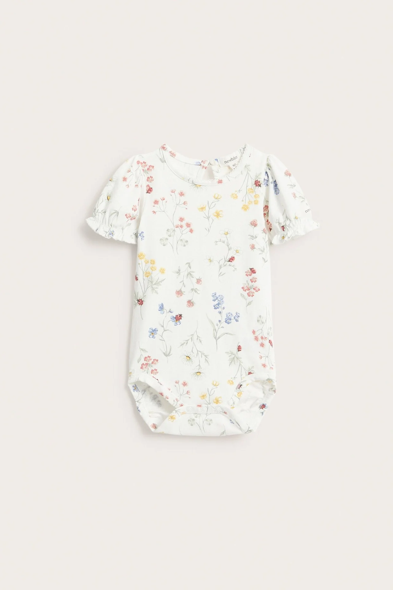 Baby floral body with puff sleeves - Image 2