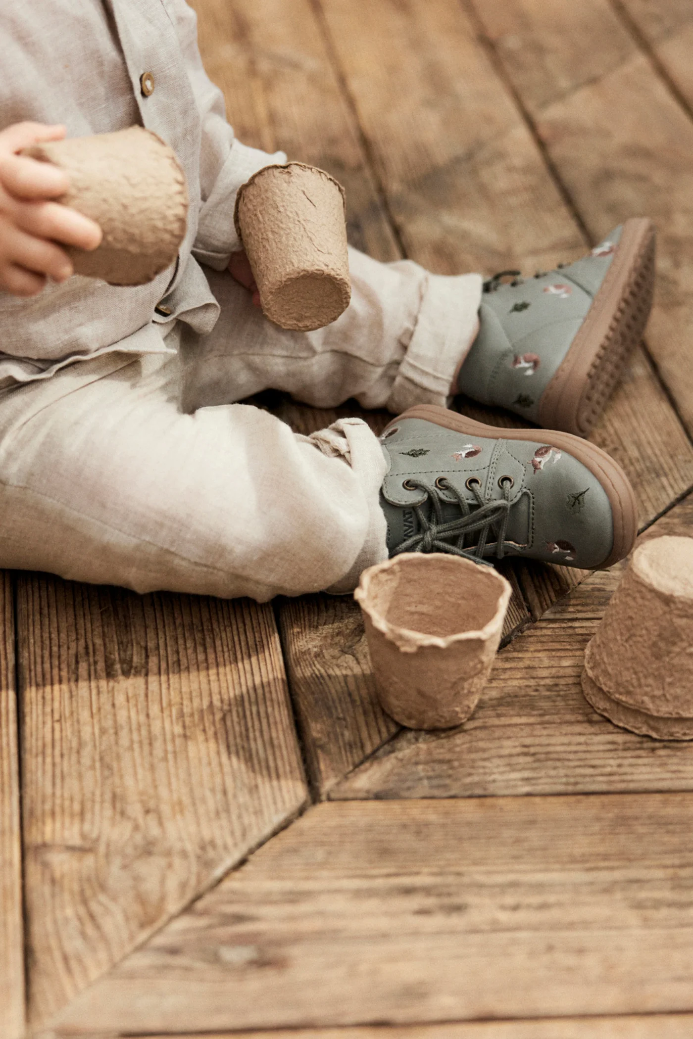 Baby green pre-walker shoes Edsbro - Image 4