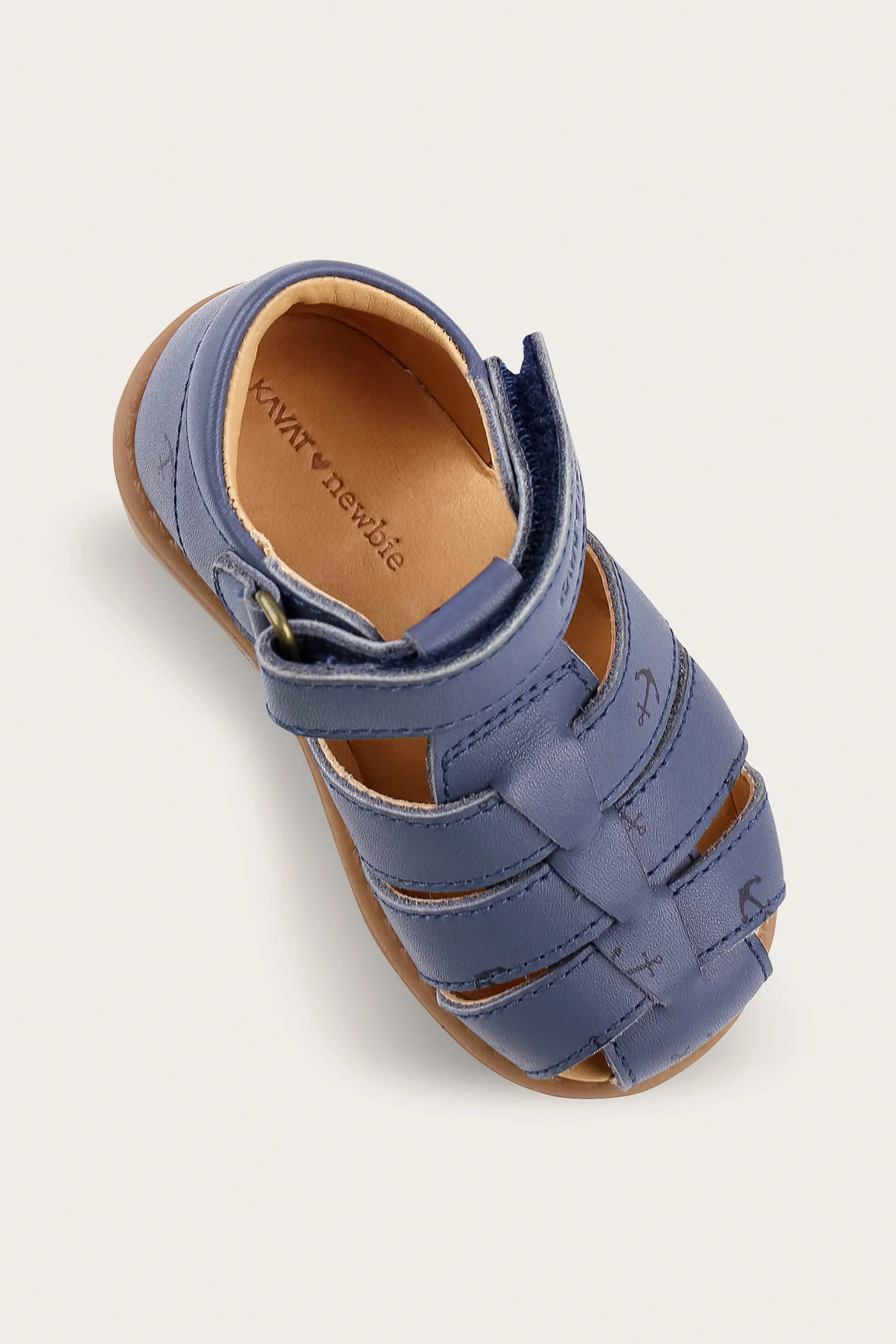 Kids blue leather strap sandal Hällevik - Image 6