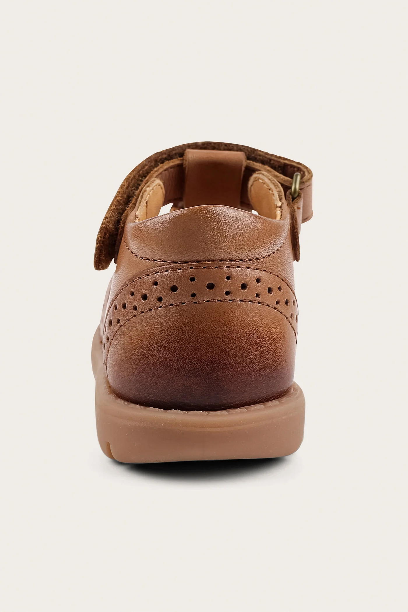 Kids brown leather strap sandal Hällevik - Image 6