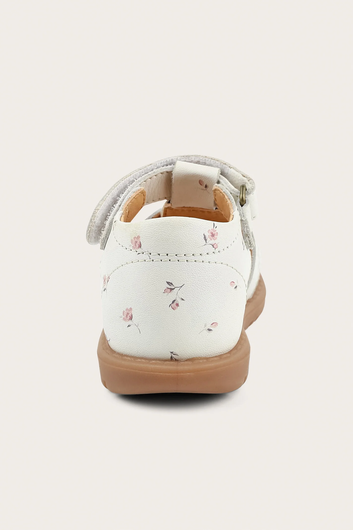Kids white floral leather strap sandal Hällevik - Image 7