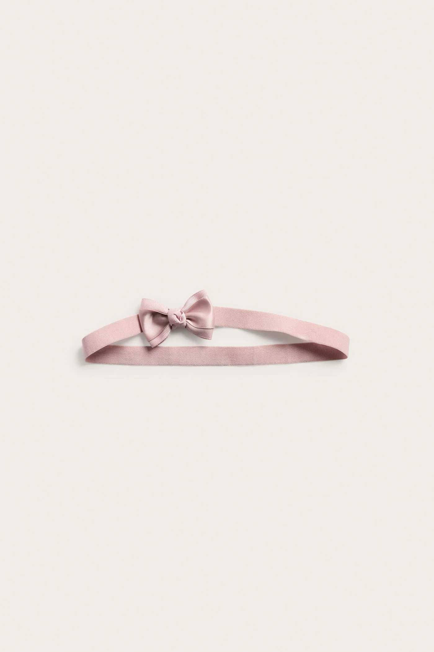 Baby pink hairband with satin bow