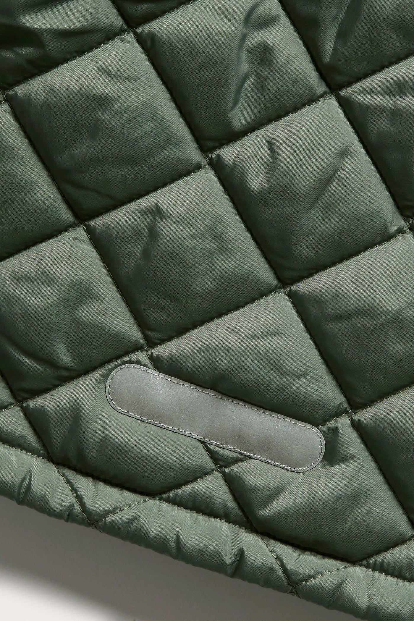Baby & kids green quilted jacket with pile collar - Image 3