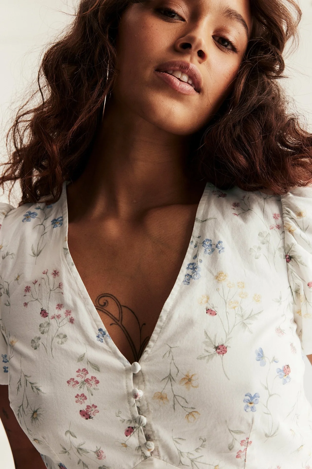 Women's white floral dress - Image 5