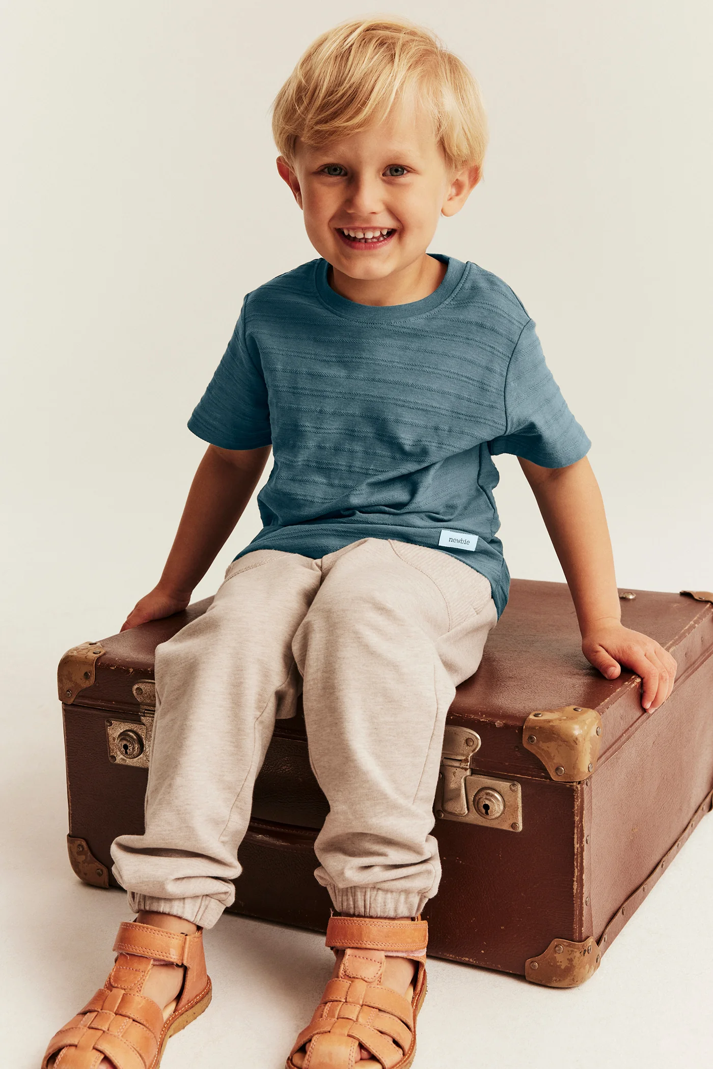 Baby & kids turquoise textured T-shirt