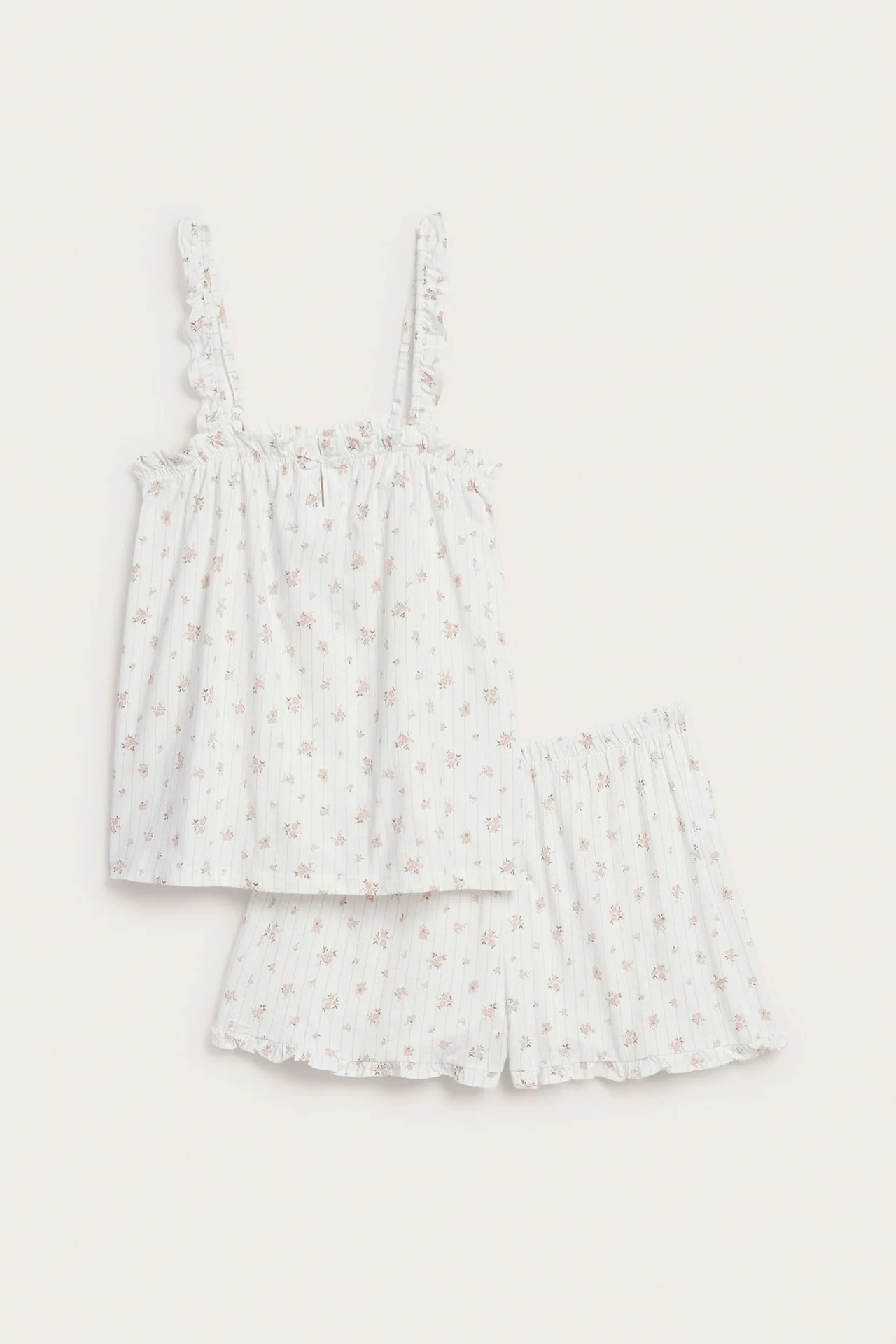 Women's white floral pyjamas