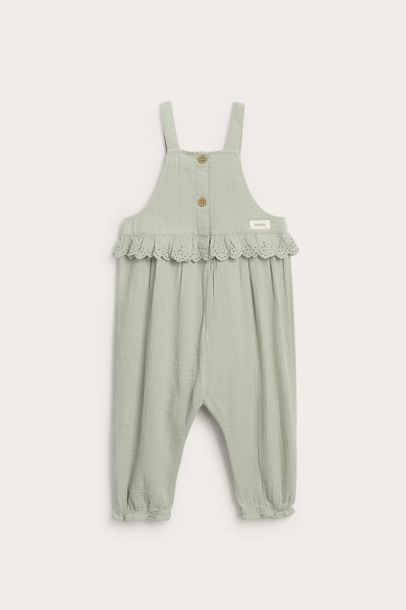 Baby dungarees with lace frill - Image 3