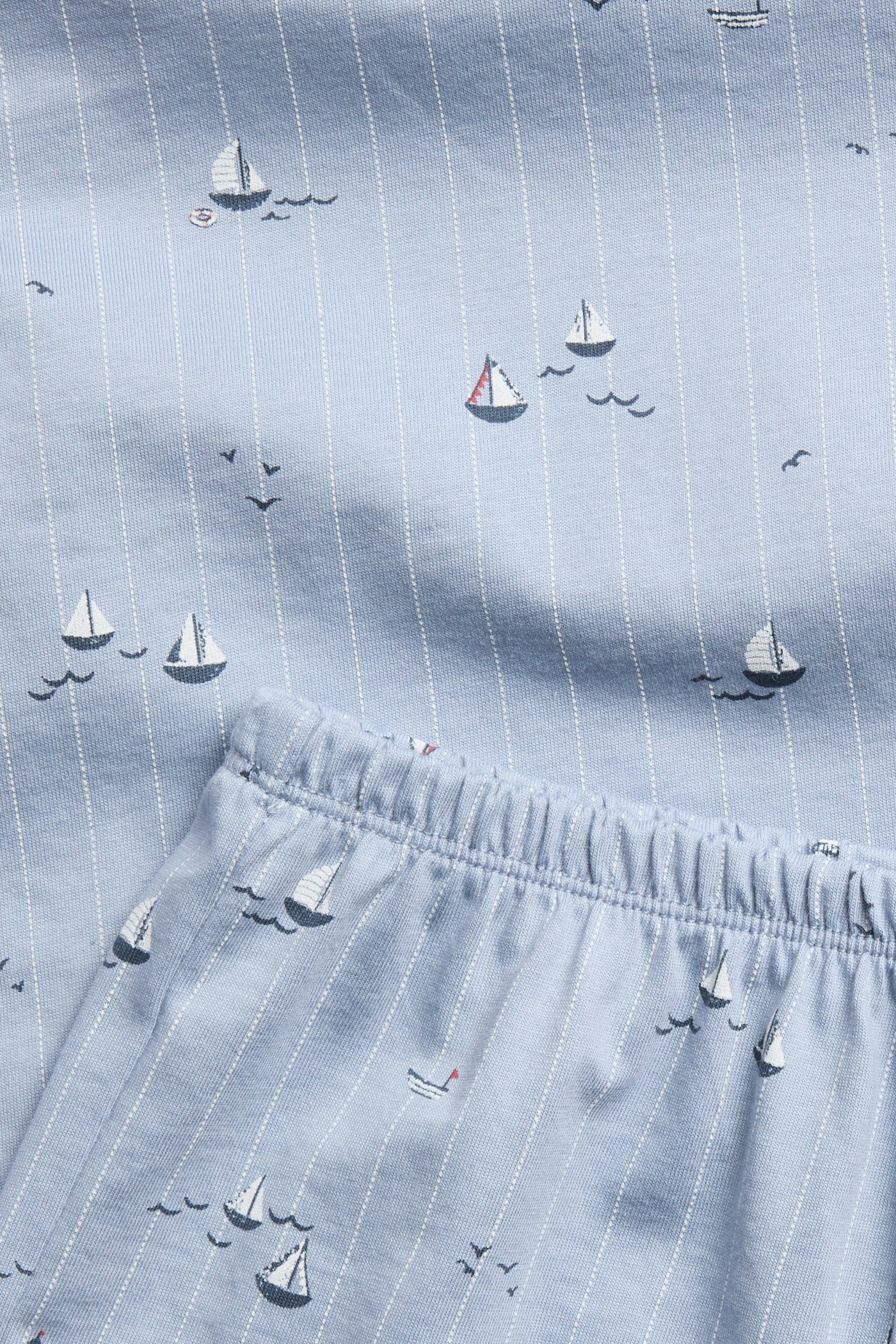 Kids blue sailing boat-themed pajama set - Image 4