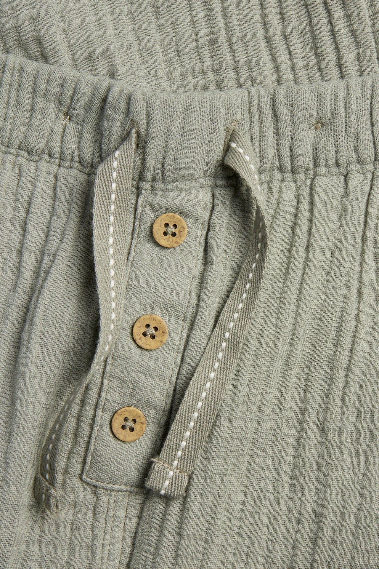 Kids green muslin trousers - Image 2