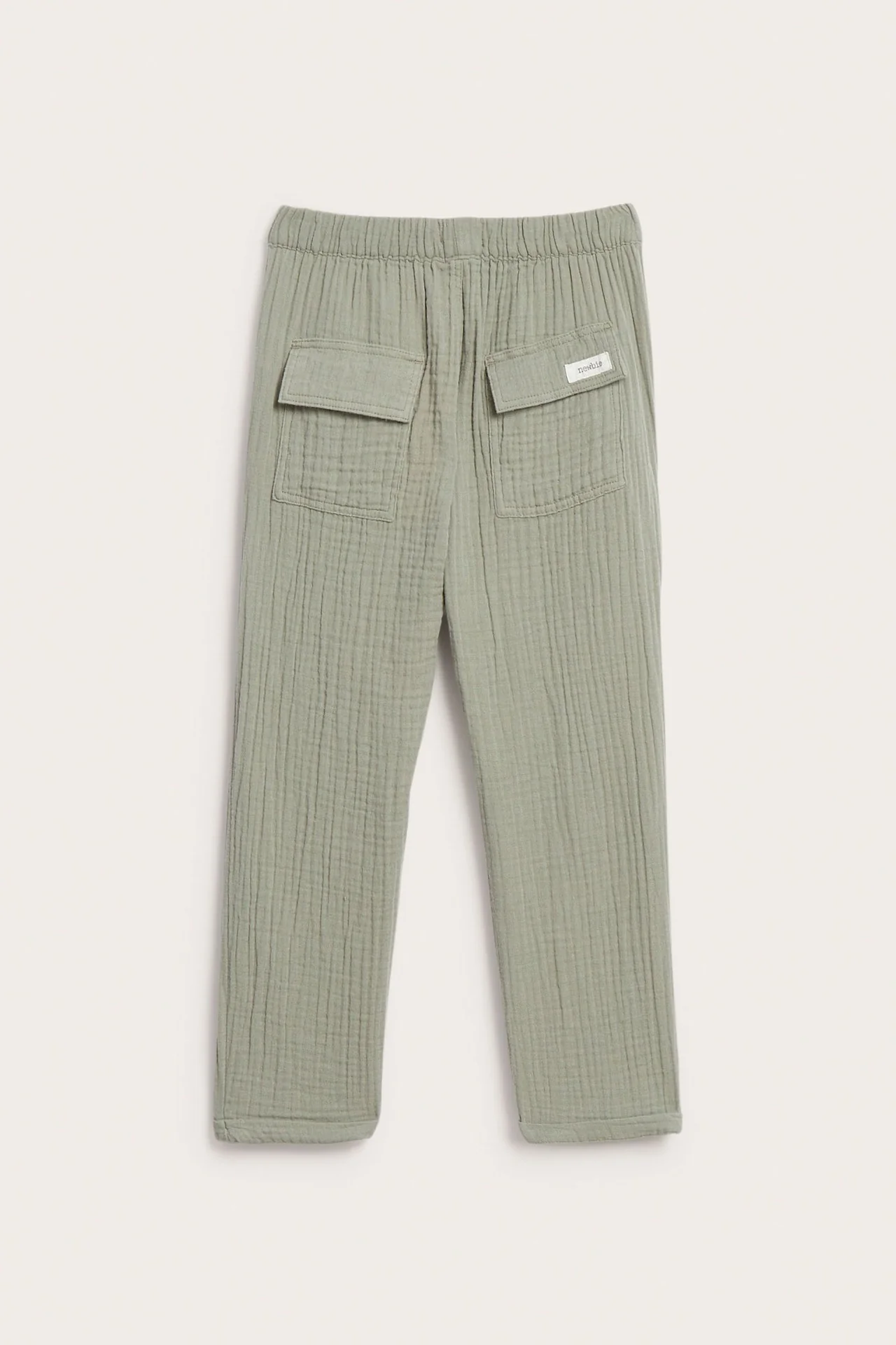 Kids green muslin trousers - Image 3