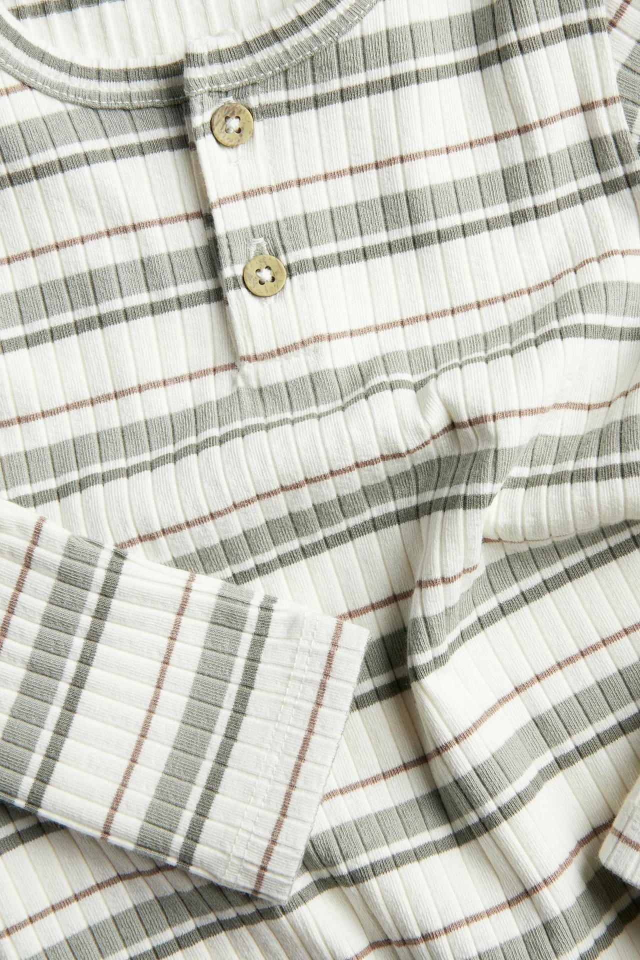 Baby striped long-sleeved bodysuit - Image 2