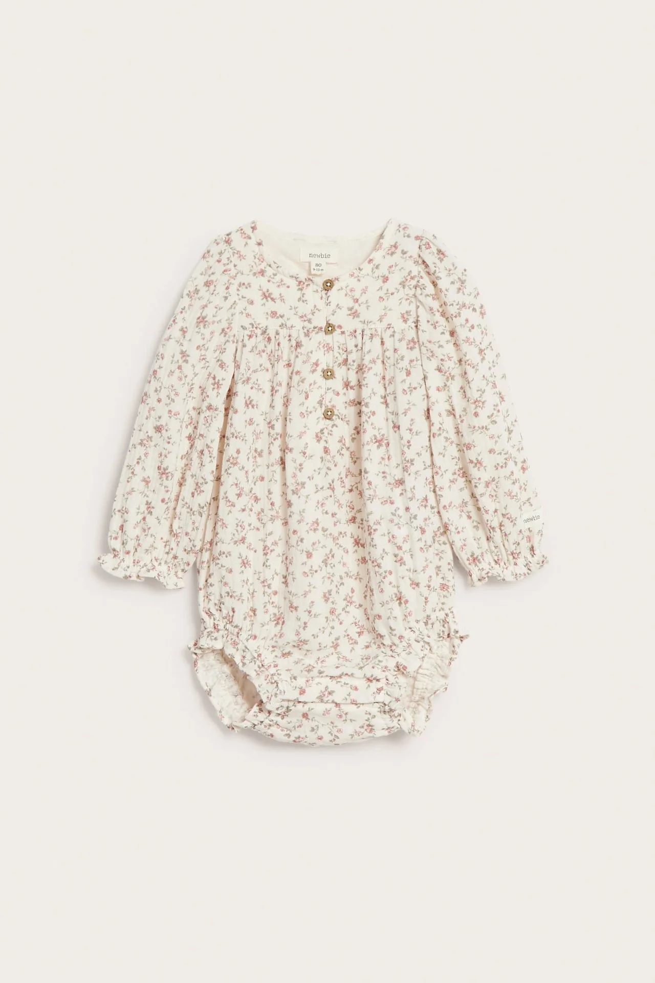 Baby floral muslin bodysuit - Image 2
