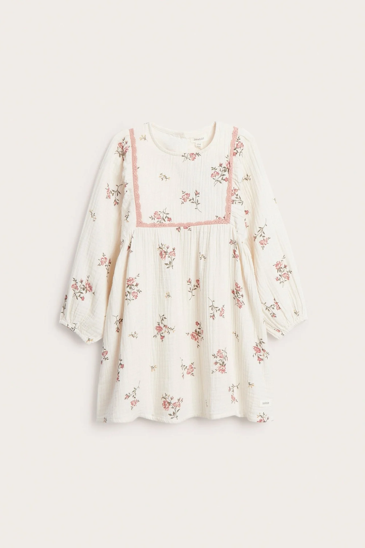 Kids floral muslin dress - Image 2