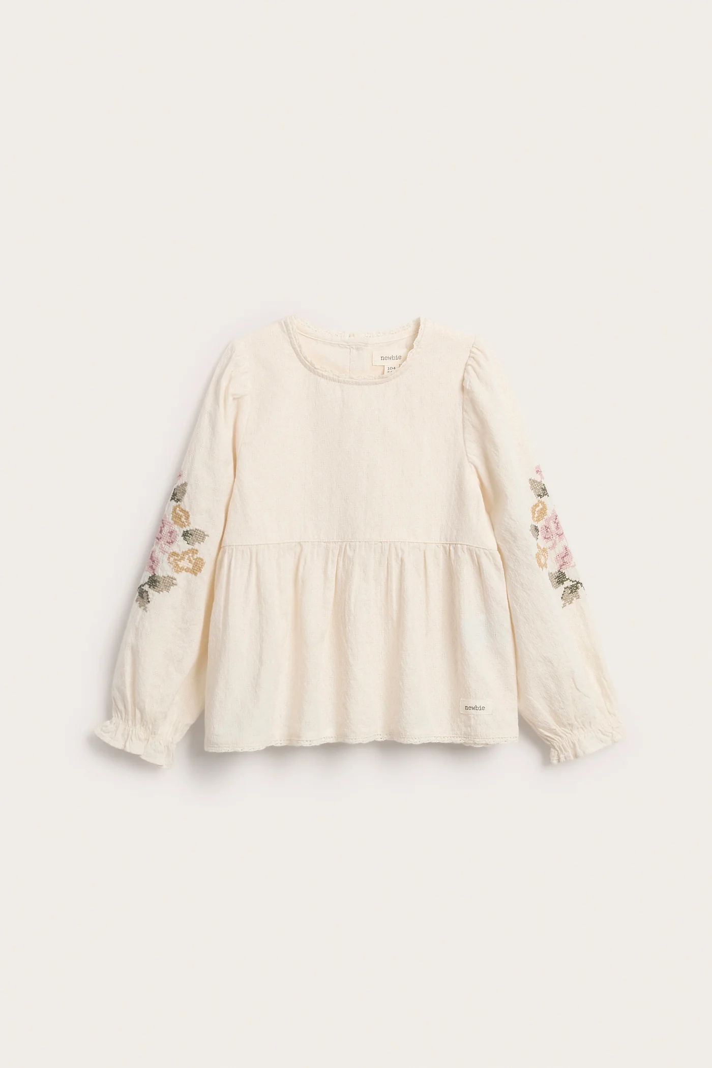Kids blouse with floral embroidery - Image 2
