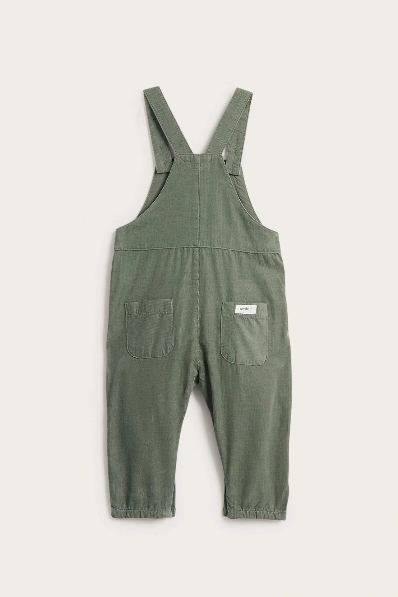 Baby green corduroy dungarees - Image 3