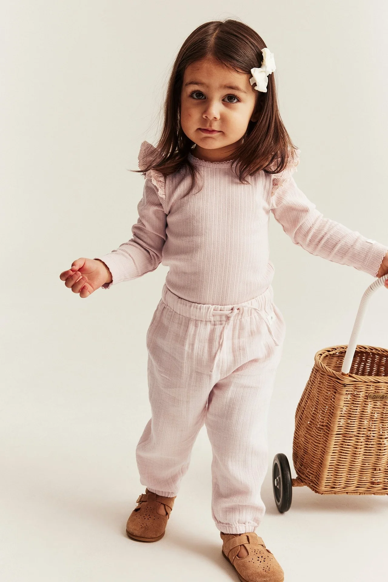 Baby pink woven trousers - Image 3