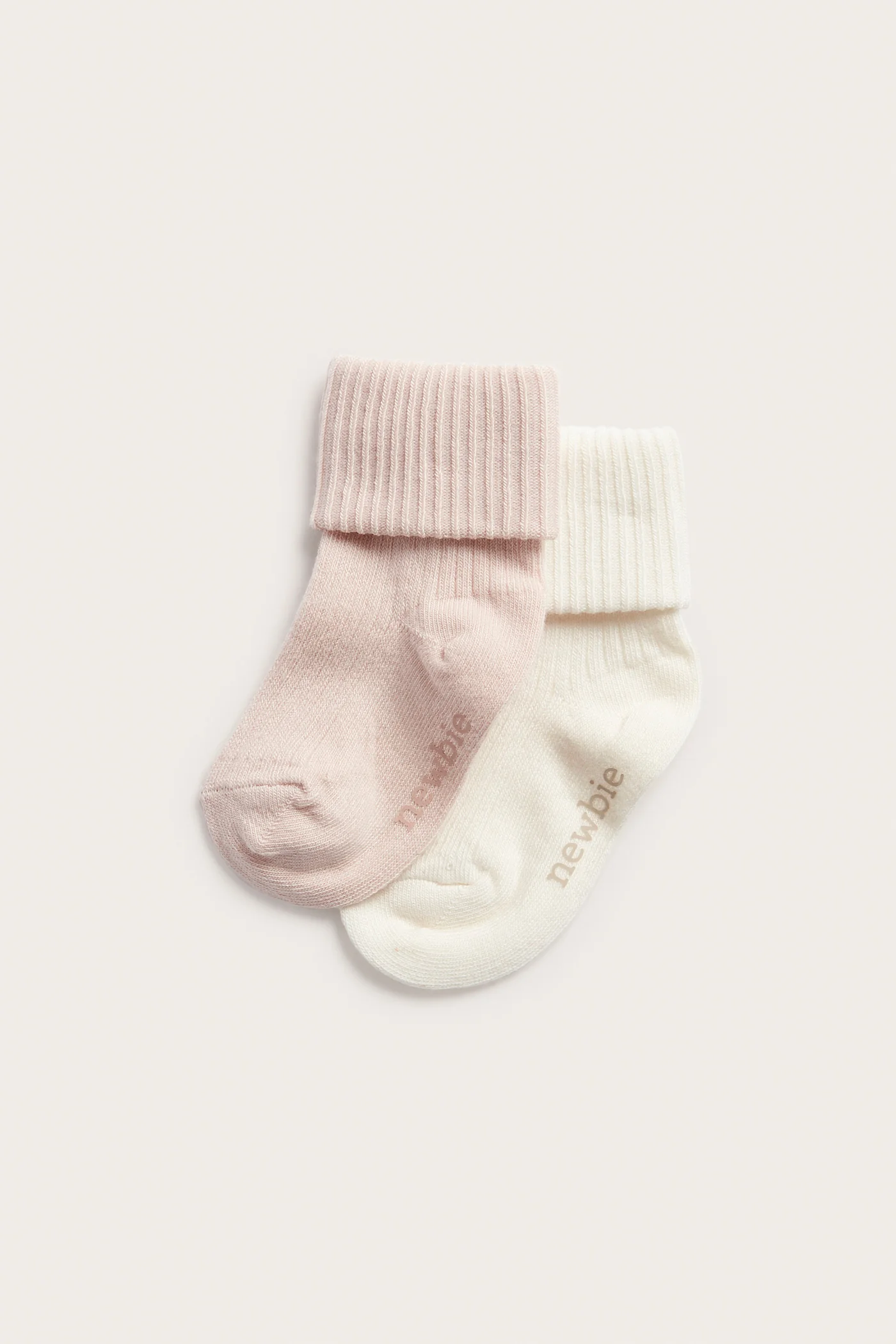 Baby pink ribbed socks 2-pack