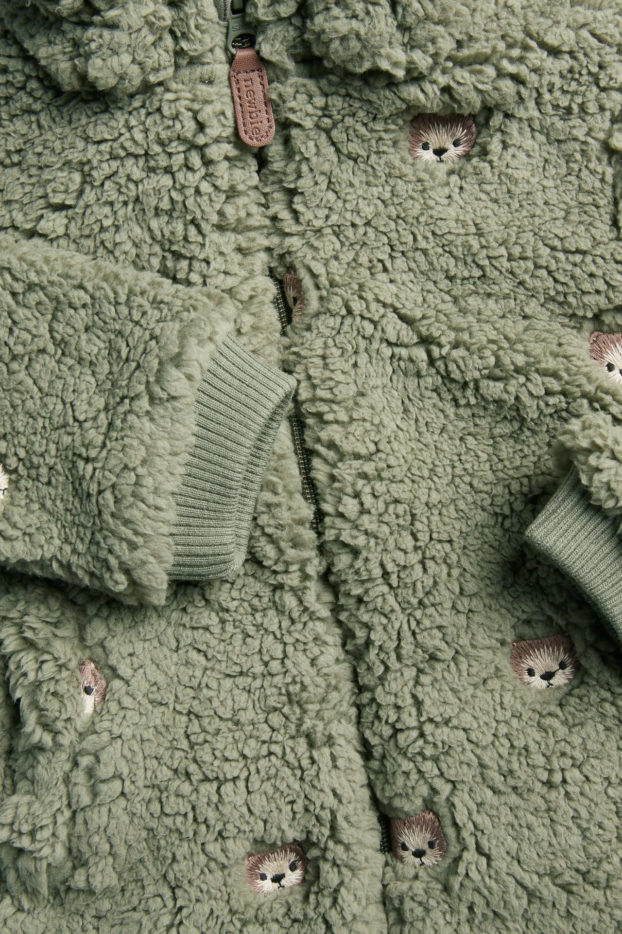Kids pile jacket with teddy bears - Image 2