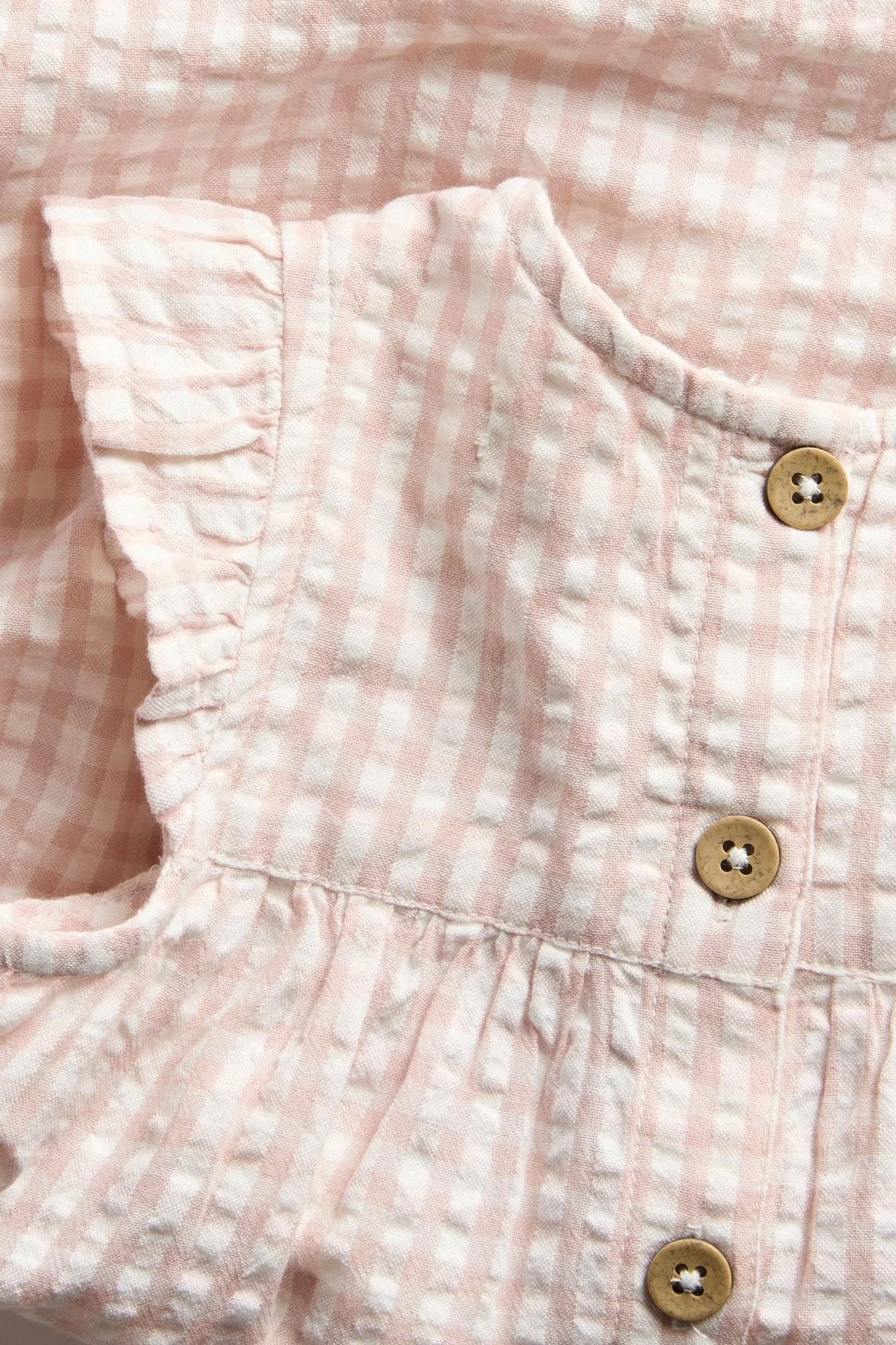 Baby pink checked dress - Image 2