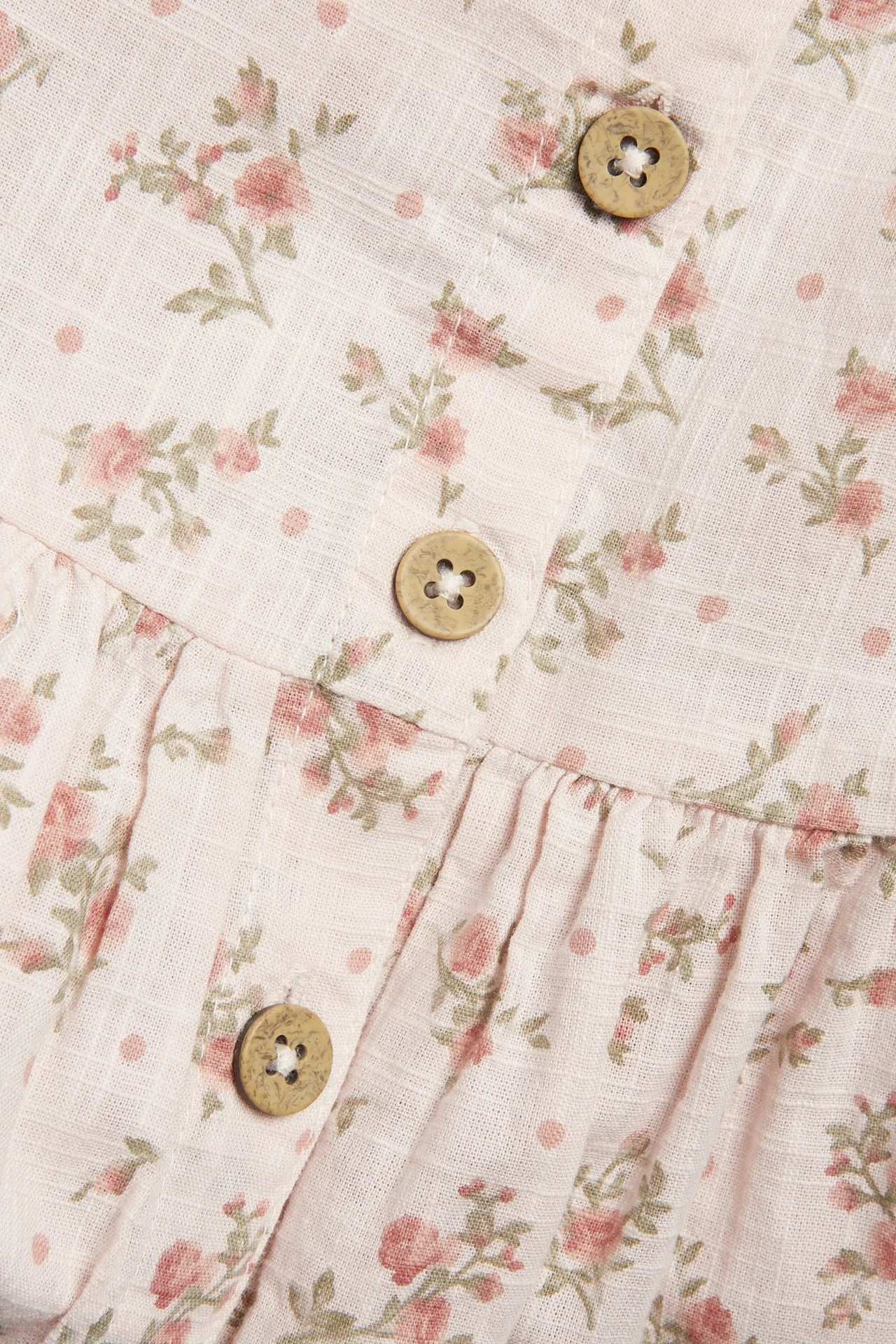 Kids pink dress with puff sleeves - Image 5