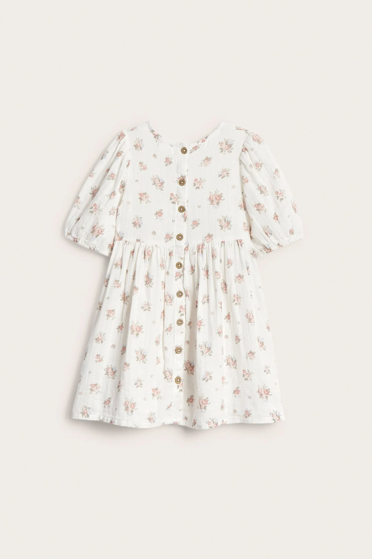 Kids floral dress with puff sleeves - Image 6