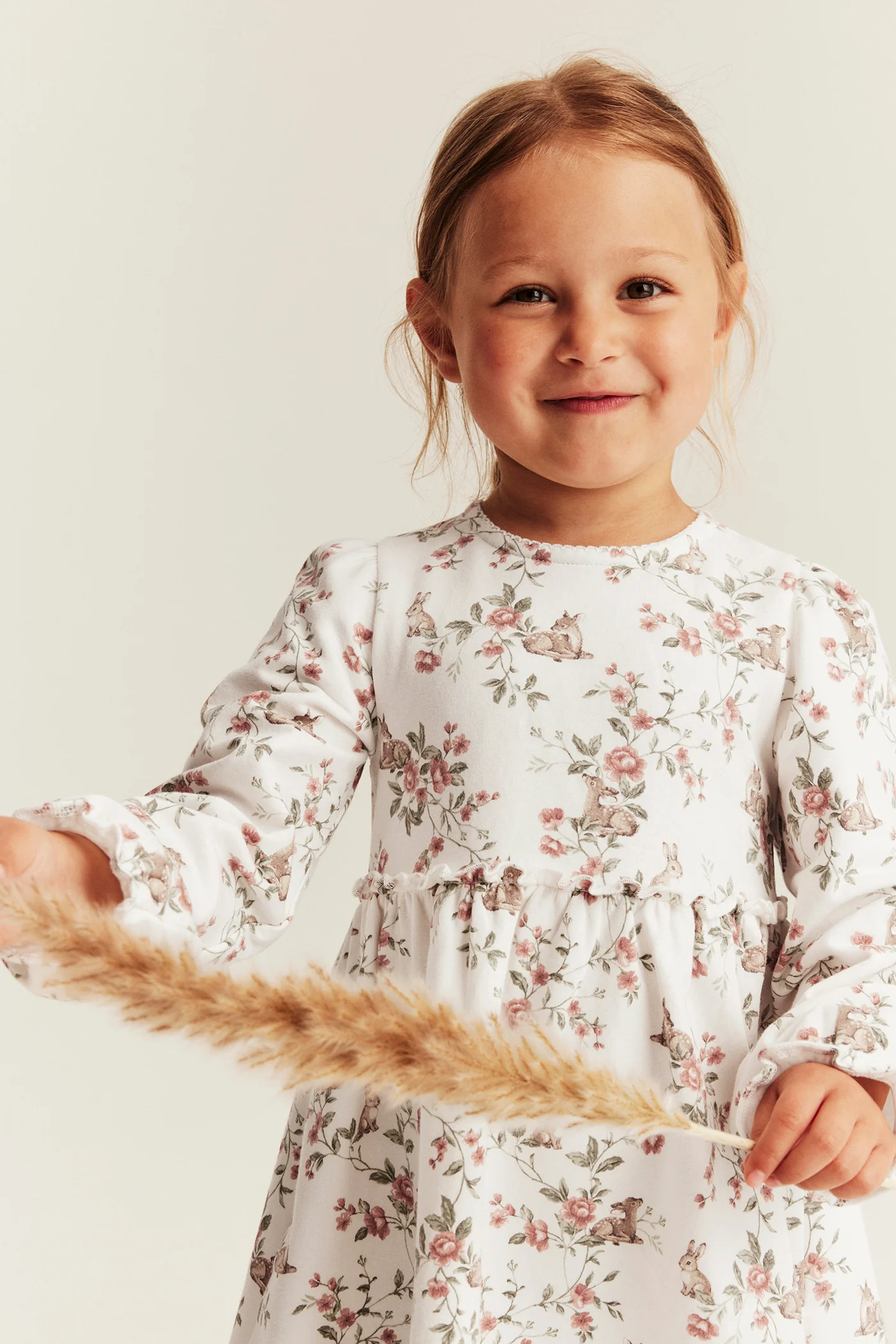 Kids floral jersey dress - Image 3