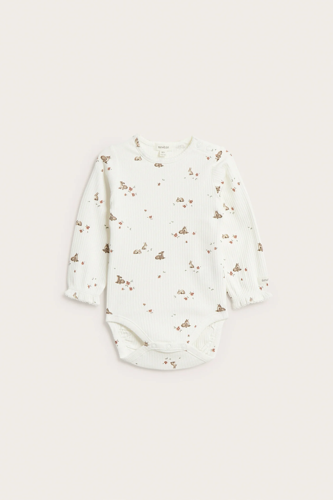Baby floral ribbed bodysuit - Image 2