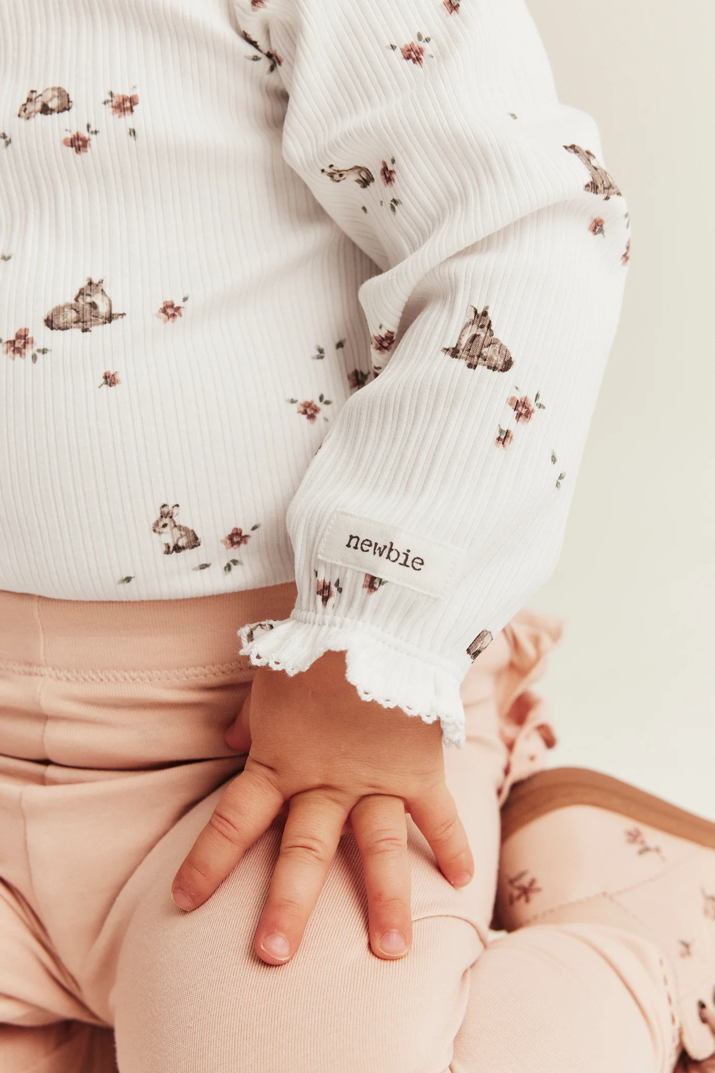 Baby floral ribbed bodysuit - Image 3