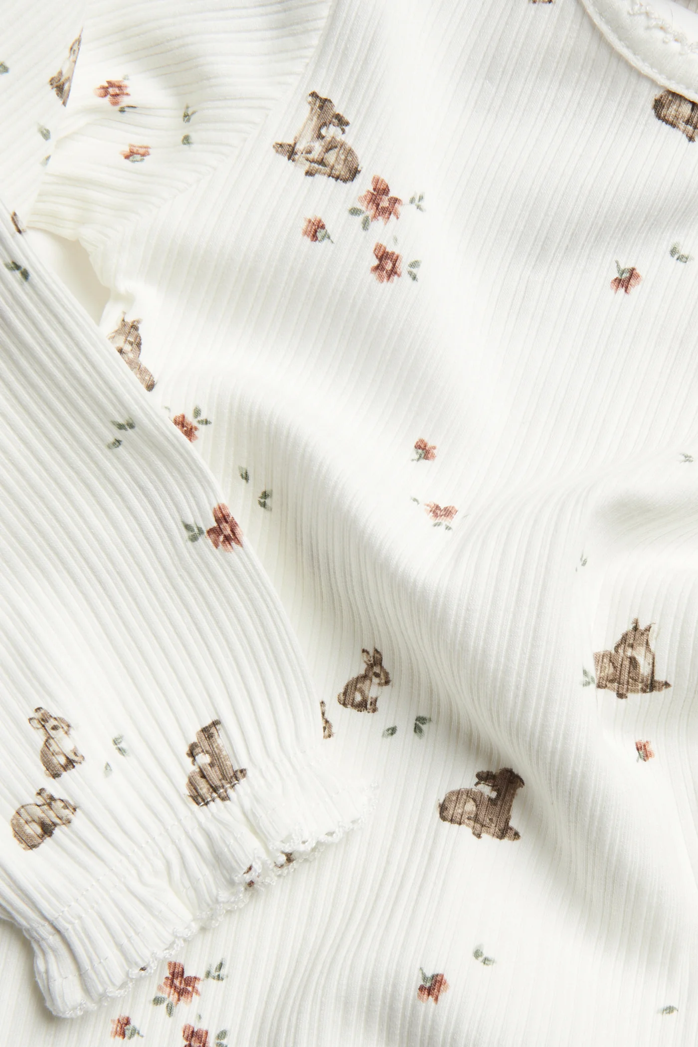 Baby floral ribbed bodysuit - Image 4